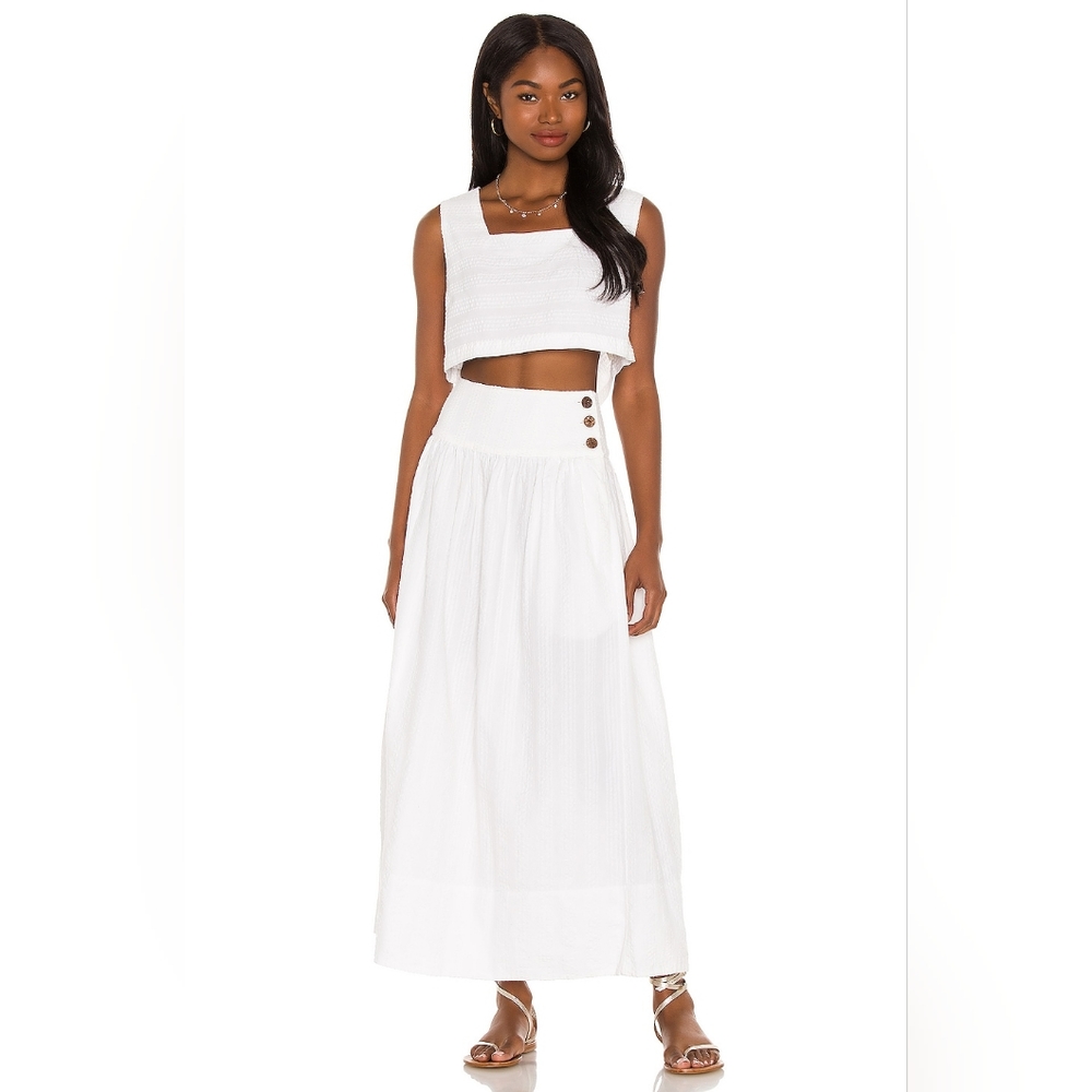 Free People Seersucker skirt set size s
